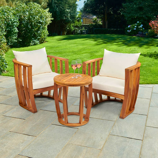 Abberley Acacia Wood Conversation Set – 2-Seater Garden Lounge Set