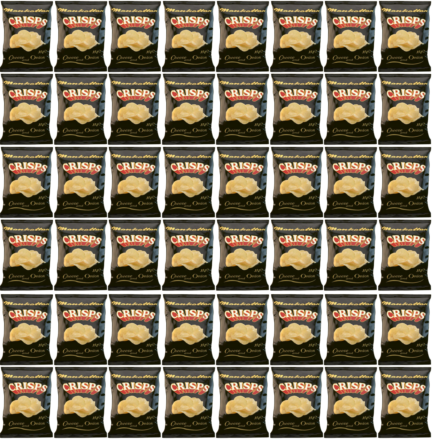 48 x Manhattan Crisps Cheese And Onion 35G