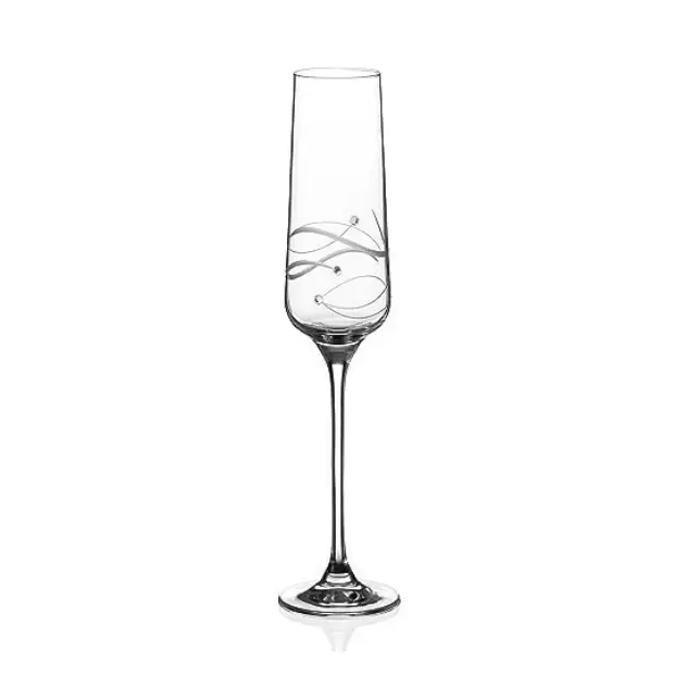 Diamante Champagne Flute with Spiral Cutting