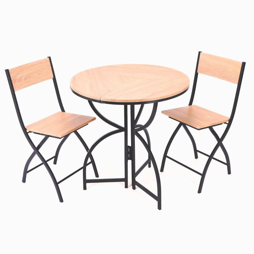 Folding Bistro Table and Chairs Set – Space-Saving Dining Solution for 2