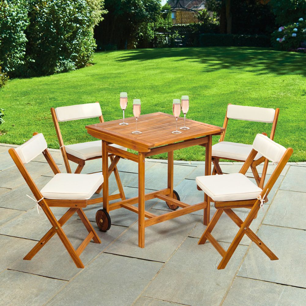 Seaford Portable Stowaway Outdoor Dining Set – FSC Acacia Wood