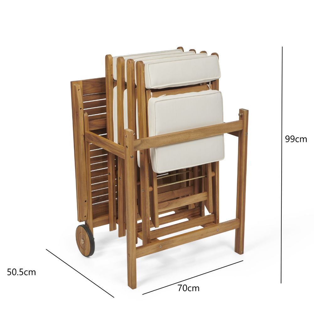 Seaford Portable Stowaway Outdoor Dining Set – FSC Acacia Wood