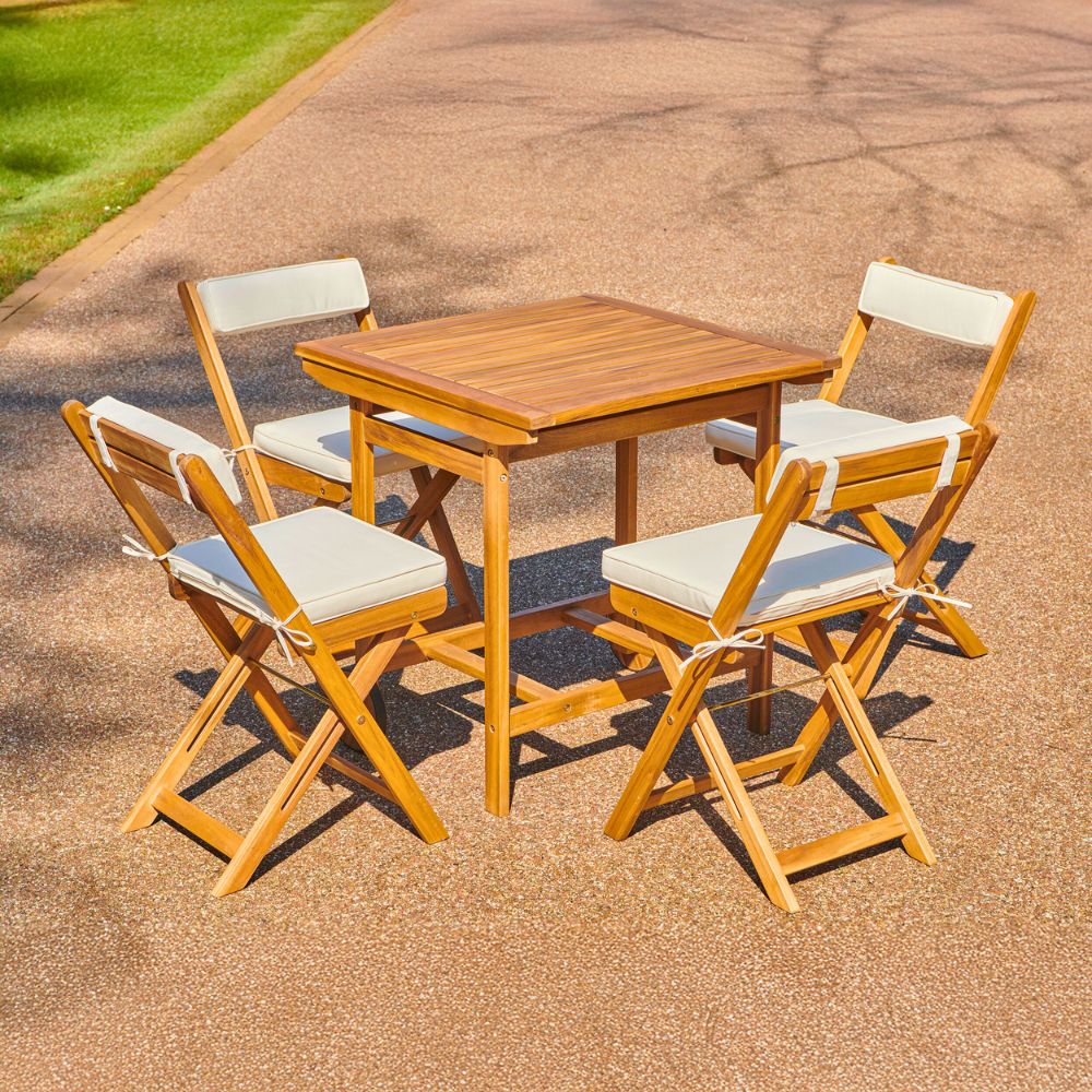 Seaford Portable Stowaway Outdoor Dining Set – FSC Acacia Wood
