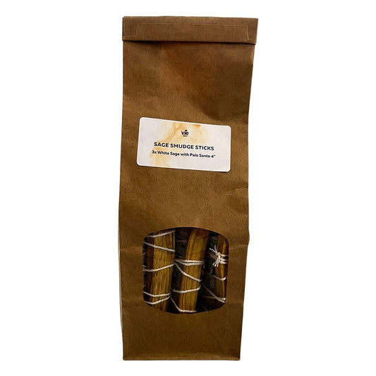 3x Palo Santo White Sage 4" Smudge Sticks