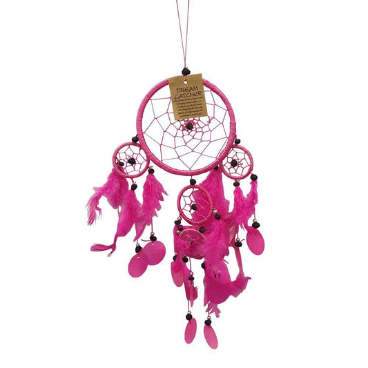 Capiz Dream Catcher, 12cm, Pink