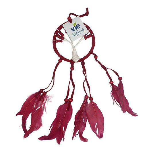 Vie Naturals Tree of Life Dream Catcher, 9cm, Red