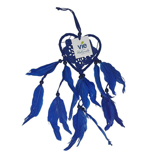 Vie Naturals Heart Shaped Dream Catcher, 9cm, Blue