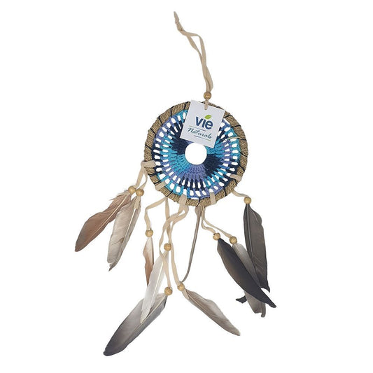Vie Naturals Crochet Dream Catcher, 12cm, Blue & Purple