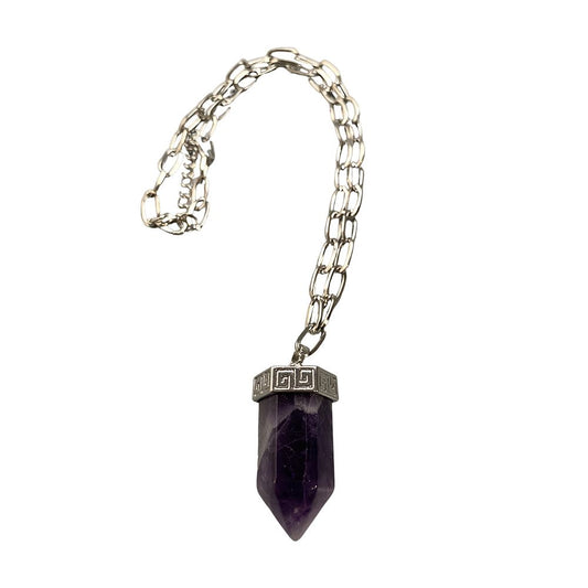 Chunky Point Pencil Pendant, 3.5x1.5x1.5cm, Amethyst