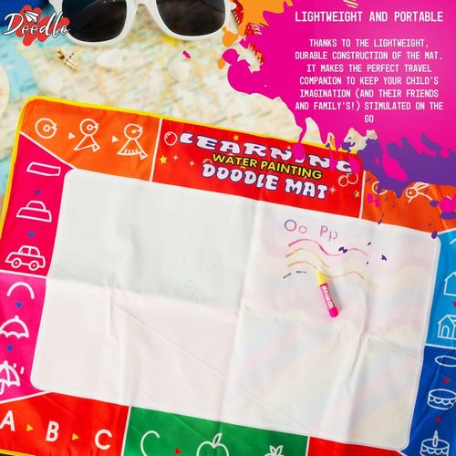 Doodle Children Creativity Drawing Mat, Small + Large and 5 Pcs Accessories Set