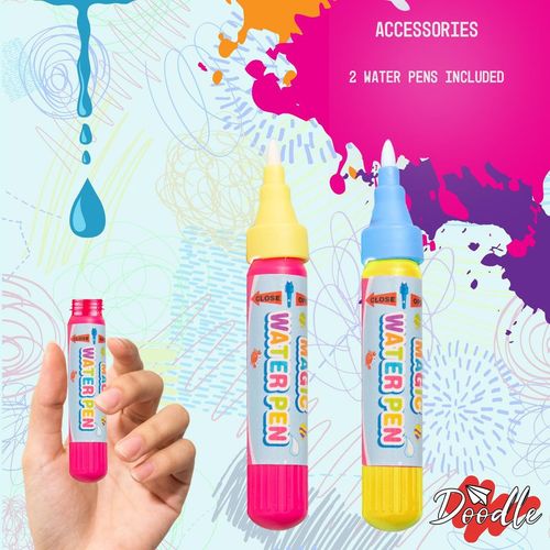 Doodle Children Creativity Drawing Mat, Small + Large and 5 Pcs Accessories Set