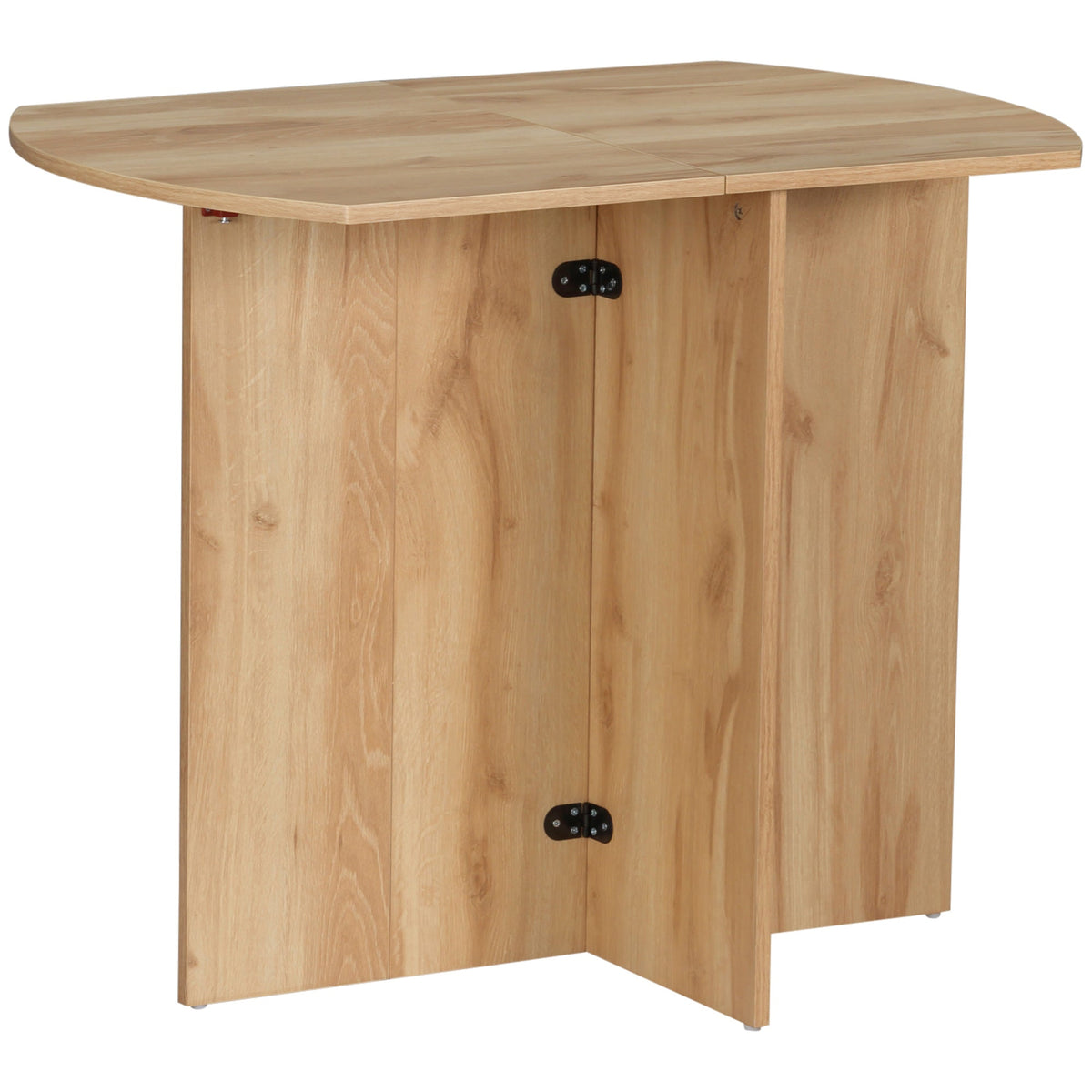 HOMCOM Foldable Dining Table Compact Drop Leaf Table for Kitchen