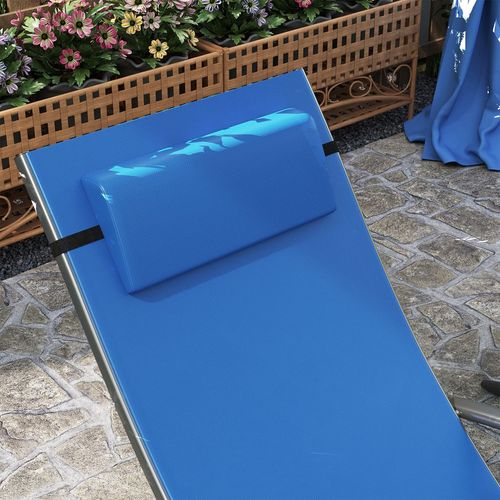Outsunny Set of 2 Garden Sun Loungers, Folding Chaise Lounge Chairs