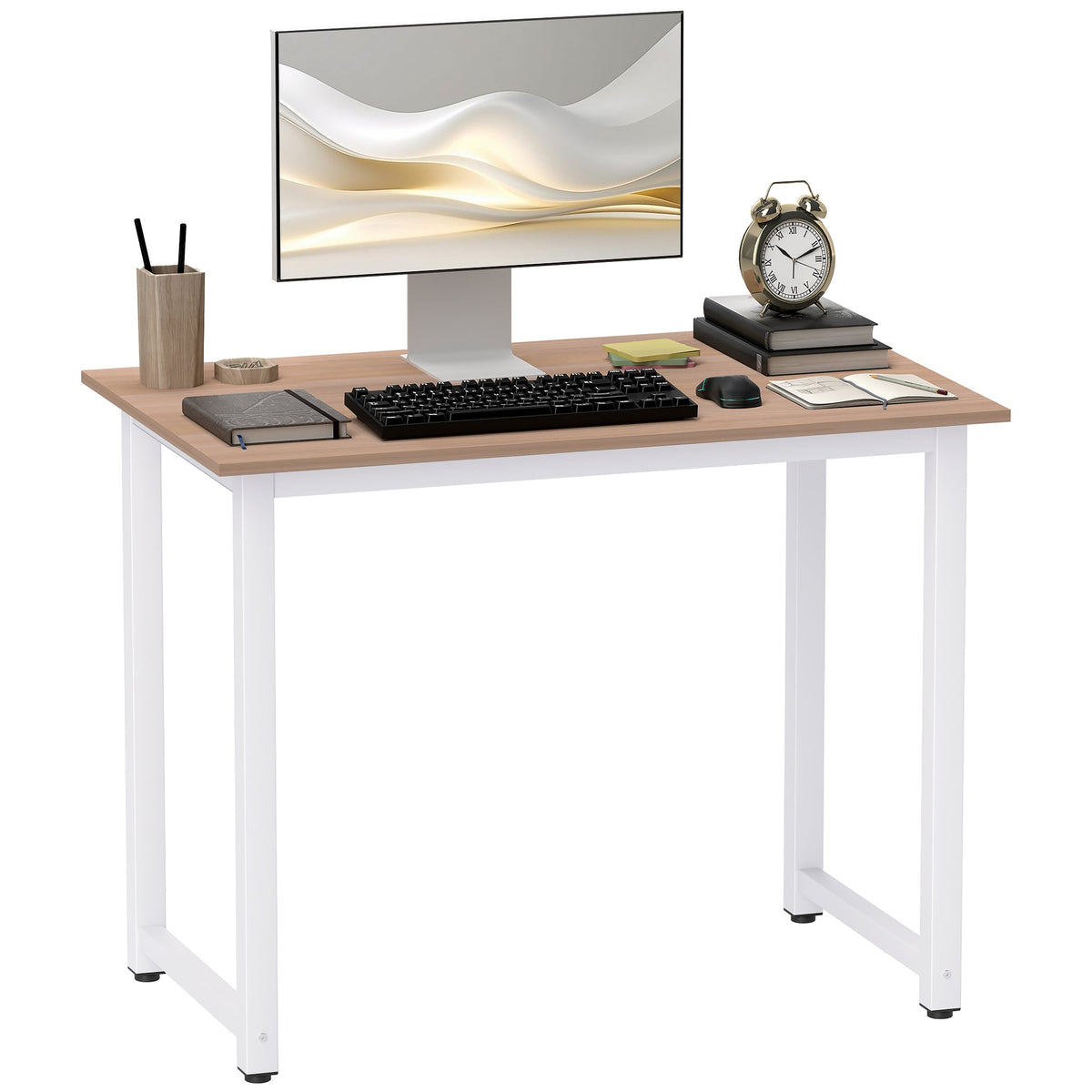 HOMCOM Computer Desk Dining Table Writing Table with Metal Frame