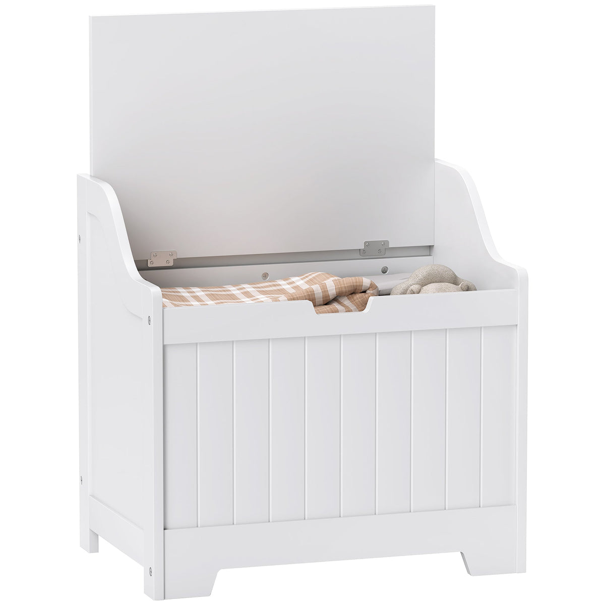 HOMCOM Storage Trunk with Safety Hinge for Living Room, 56.4cm