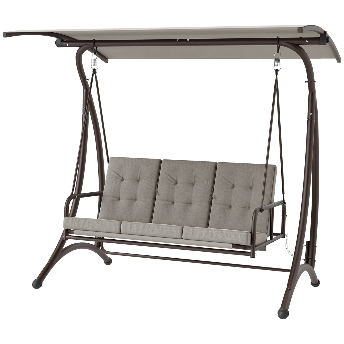 Outsunny 3 Seater Garden Swing Seat Bed with Adjustable Canopy