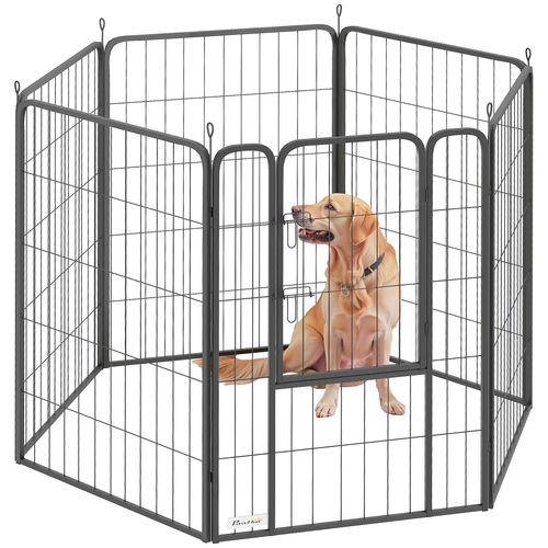 PawHut Dog Pen, 12 Panels Puppy Pen for Small Dogs, 60cm High