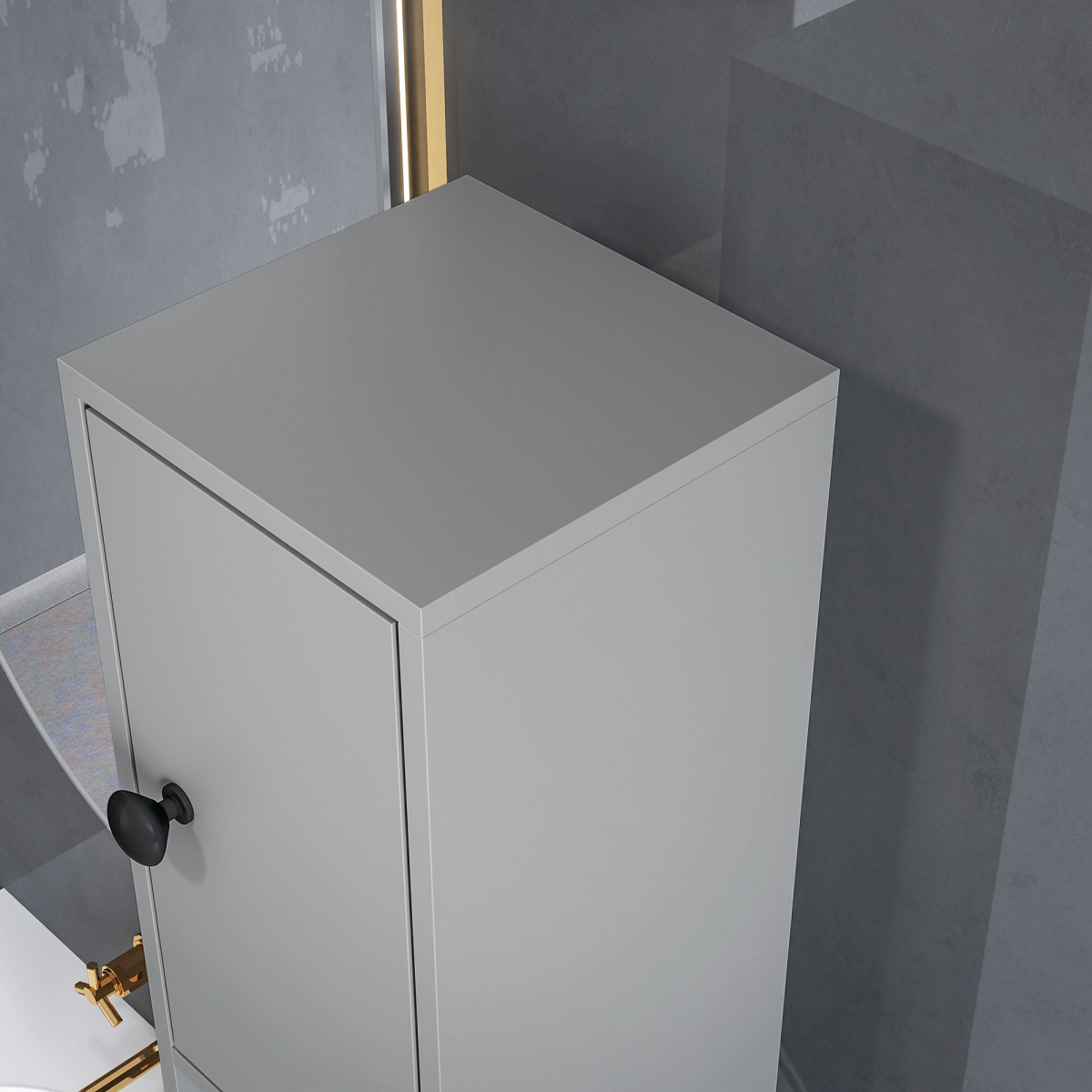kleankin Slim Bathroom Cabinet, Toilet Roll Storage w/ Open Shelves