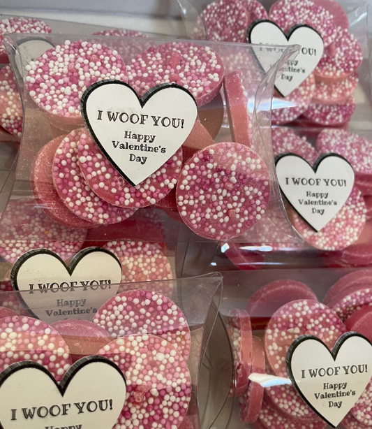 Dog Biscuit Treats - Valentine's Pillow Boxes