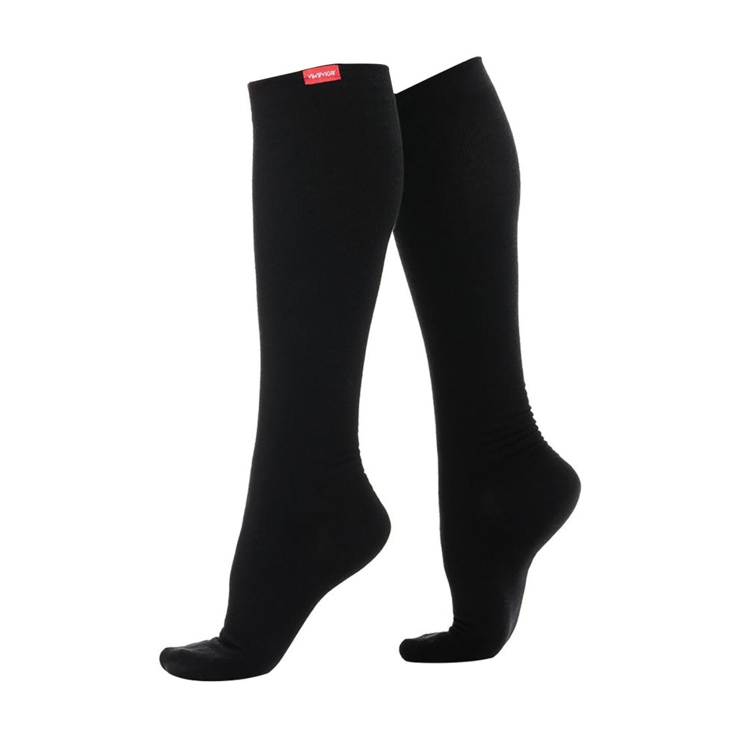 1 Pack Wide Calf Cotton Graduated Compression Socks | 15-20 mmHg