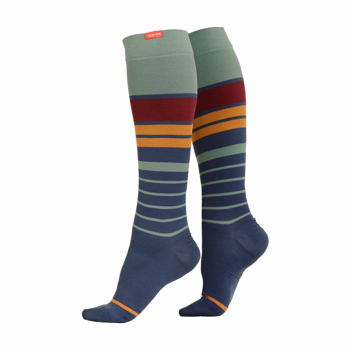 1 Pack Wide Calf Cotton Graduated Compression Socks | 15-20 mmHg