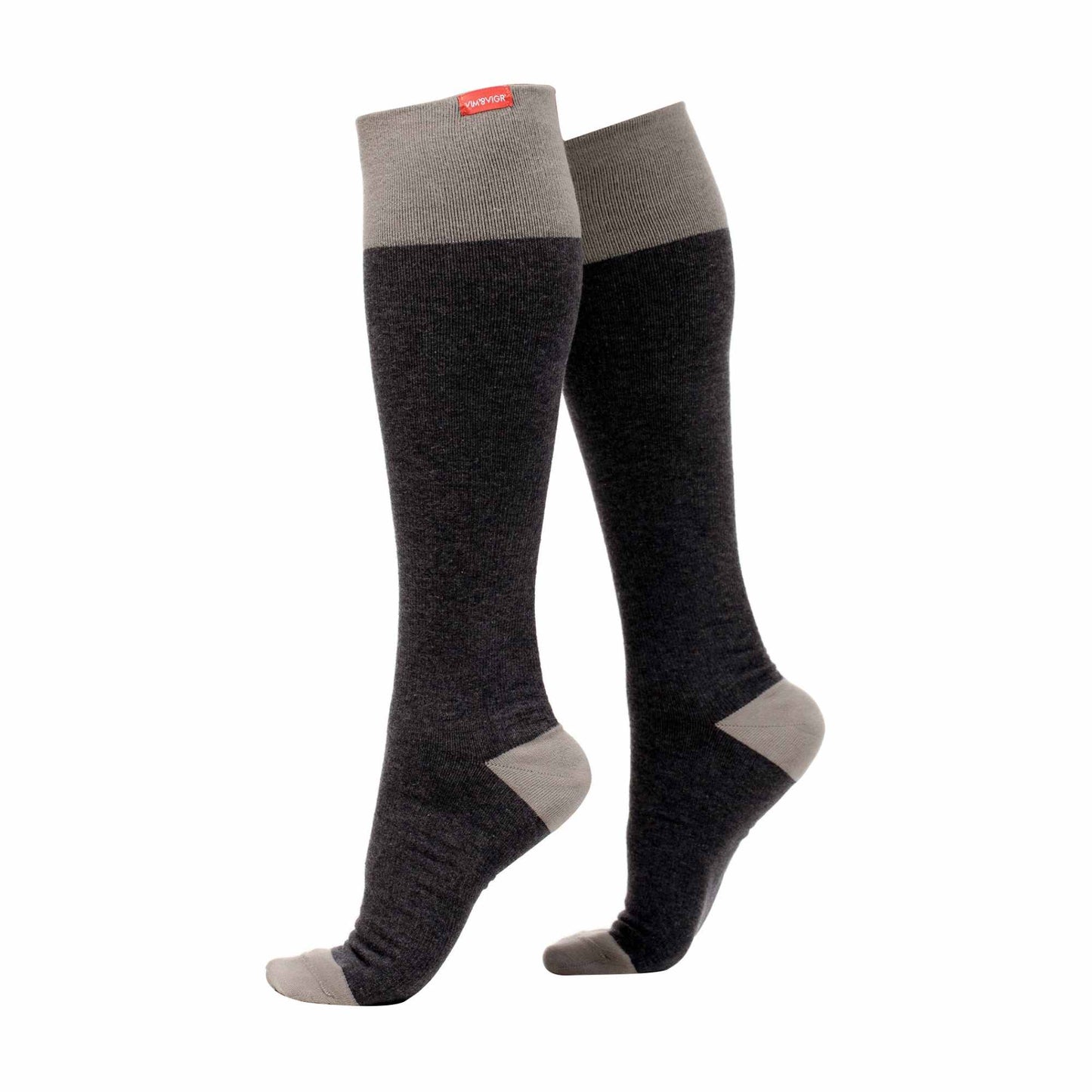 1 Pack Wide Calf Cotton Graduated Compression Socks | 15-20 mmHg