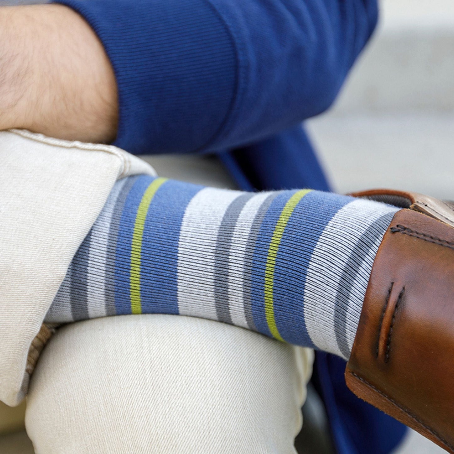 1 Pack Wide Calf Cotton Graduated Compression Socks | 15-20 mmHg
