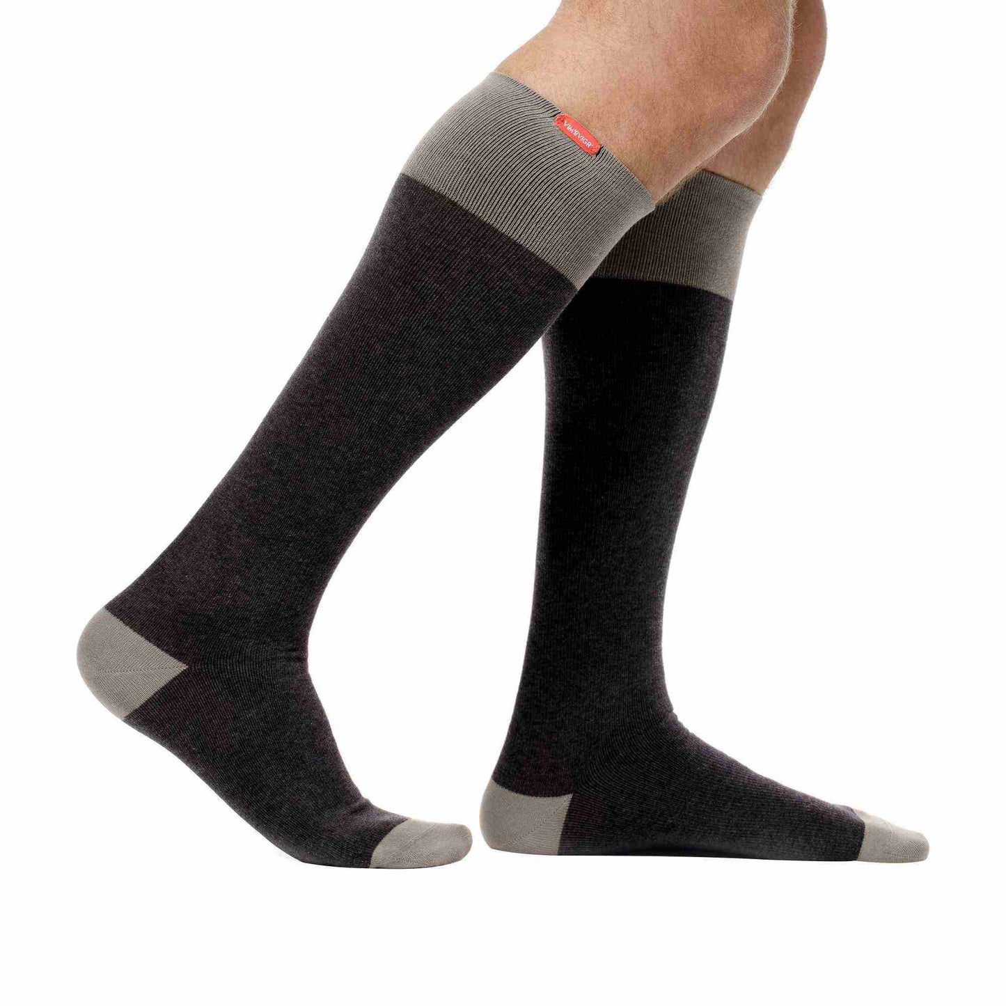 1 Pack Wide Calf Cotton Graduated Compression Socks | 15-20 mmHg