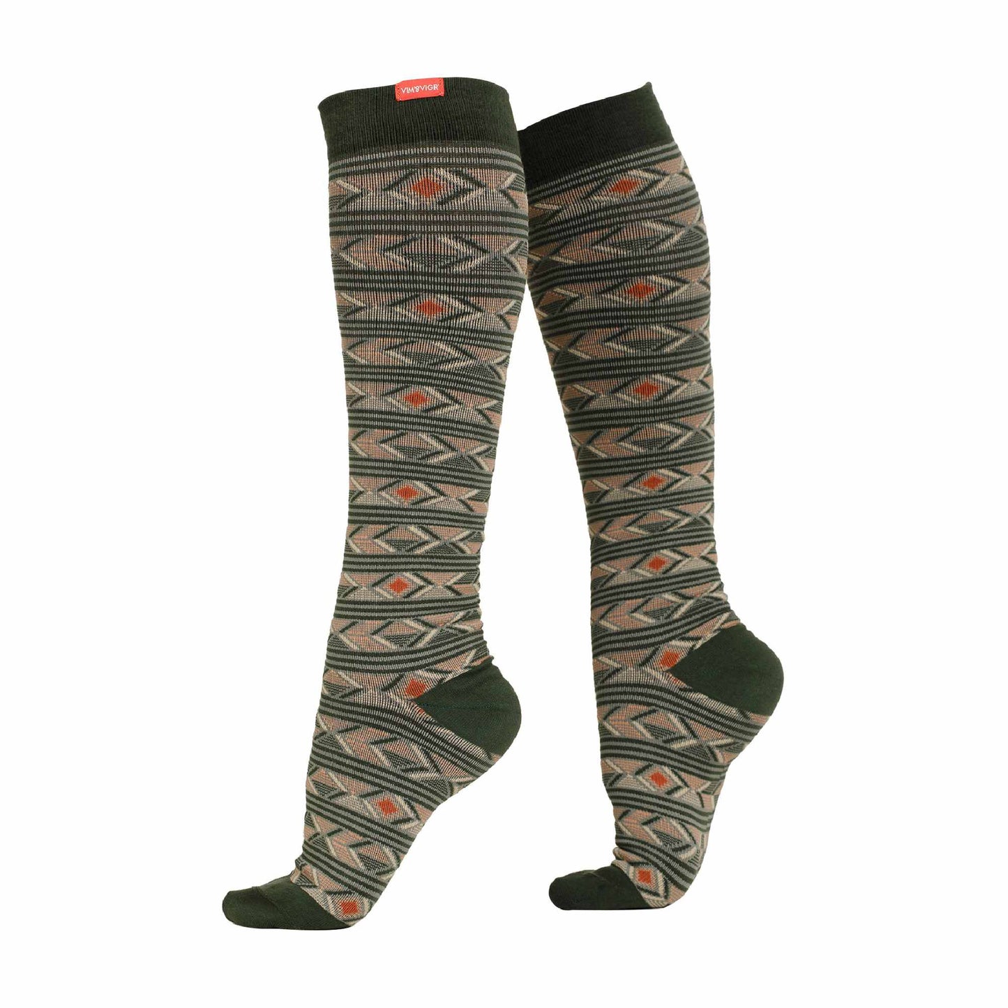 1 Pack Wide Calf Cotton Graduated Compression Socks | 15-20 mmHg