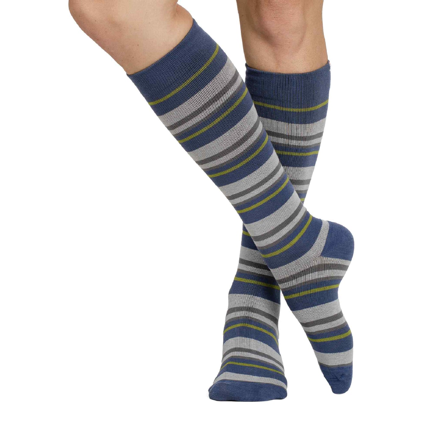 1 Pack Wide Calf Cotton Graduated Compression Socks | 15-20 mmHg
