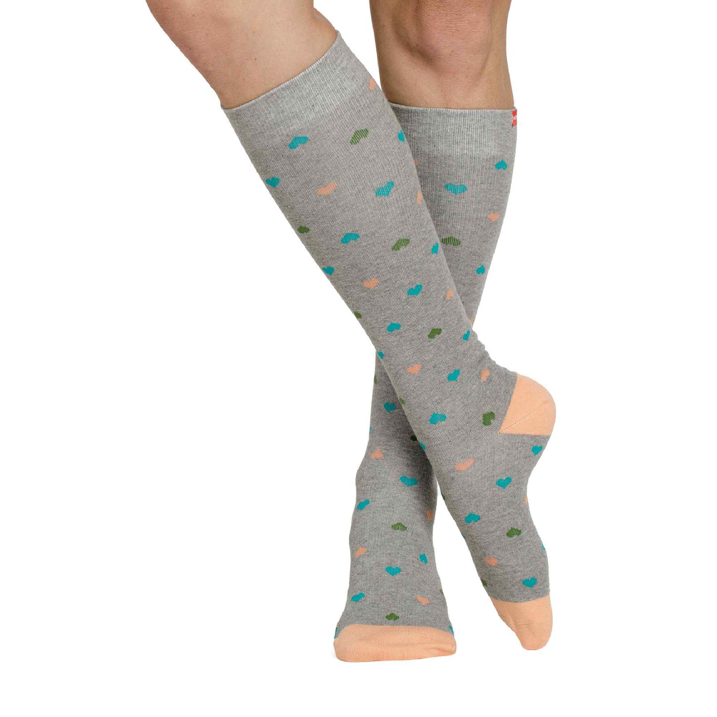 1 Pack Wide Calf Cotton Graduated Compression Socks | 15-20 mmHg