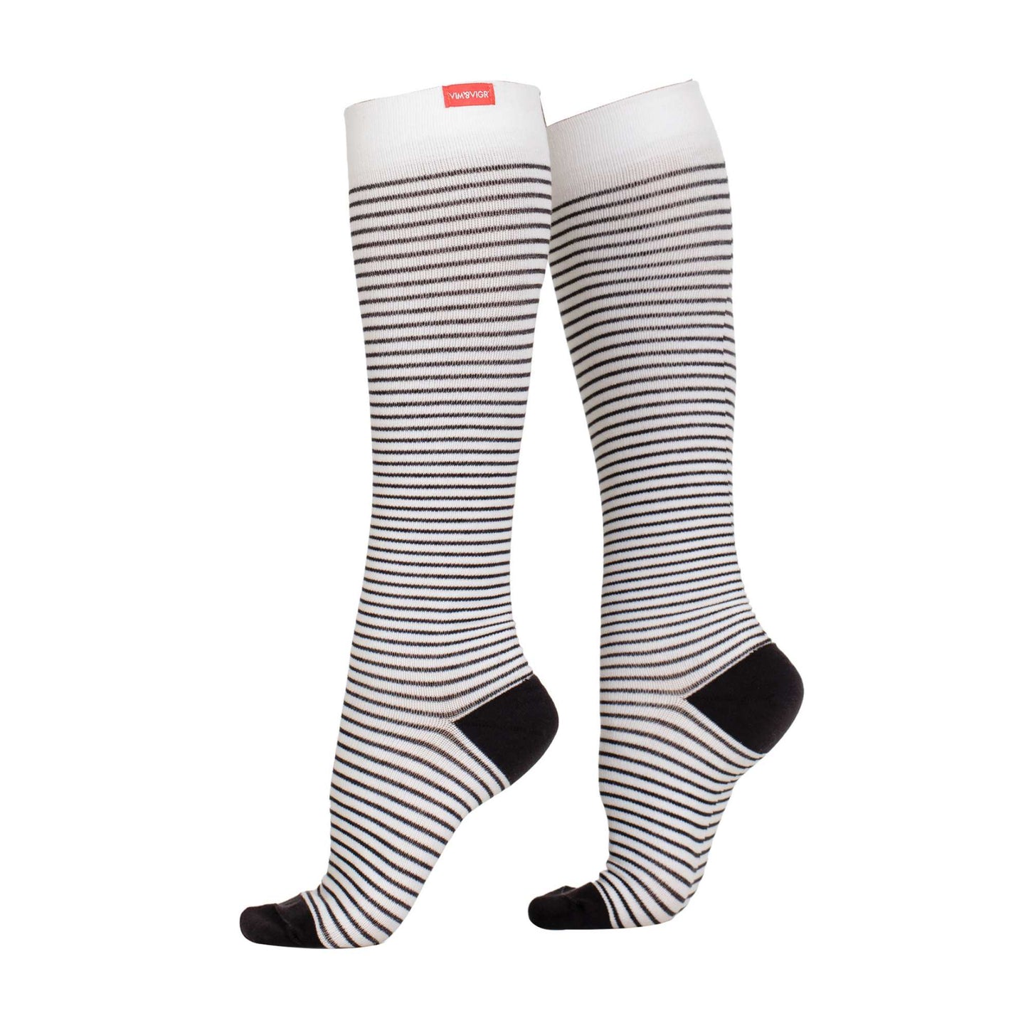 1 Pack Wide Calf Cotton Graduated Compression Socks | 15-20 mmHg