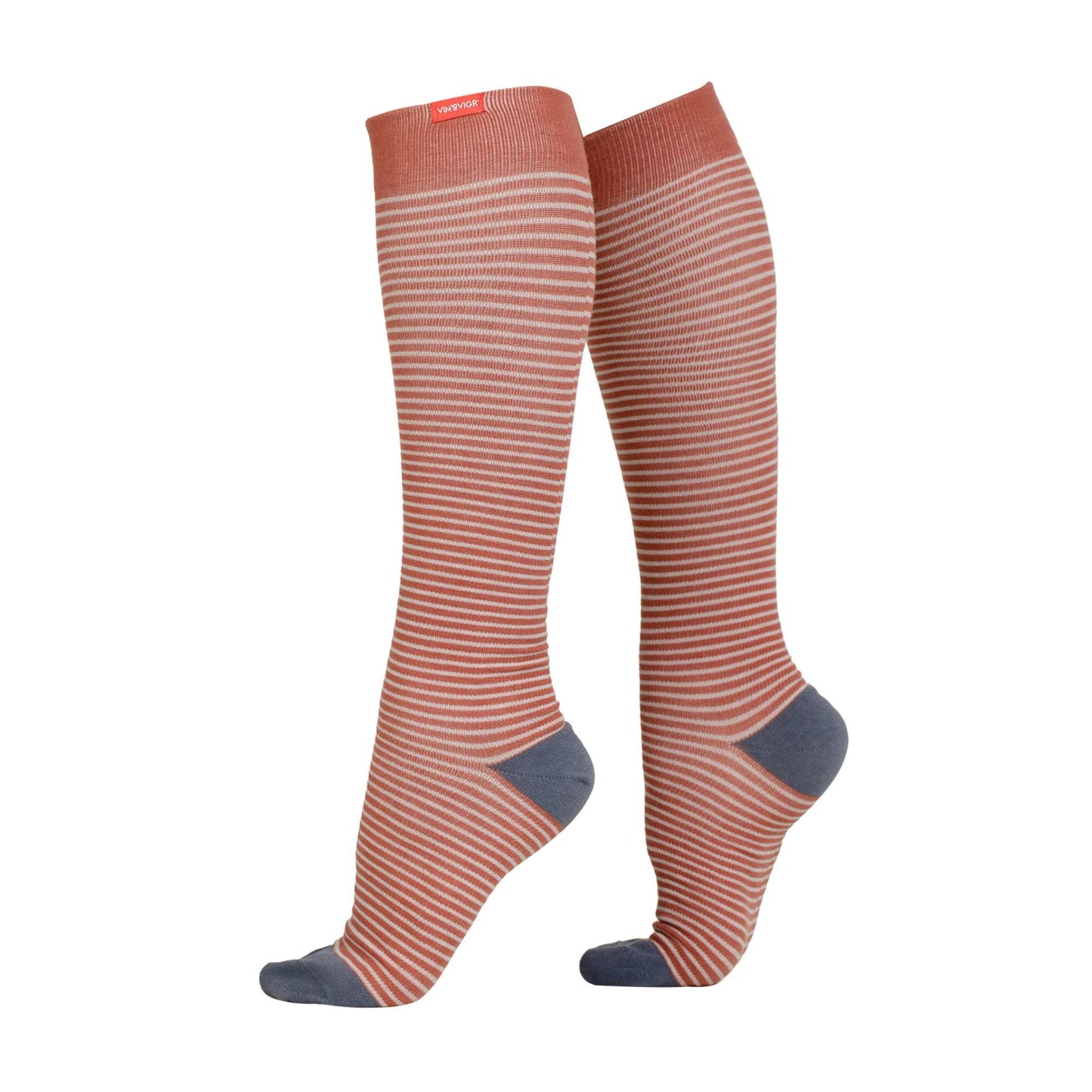 1 Pack Wide Calf Cotton Graduated Compression Socks | 15-20 mmHg