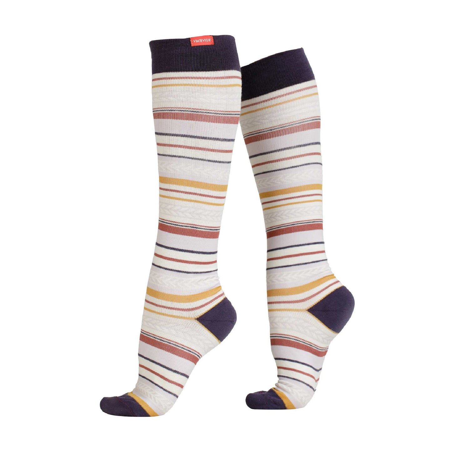 1 Pack Wide Calf Cotton Graduated Compression Socks | 15-20 mmHg