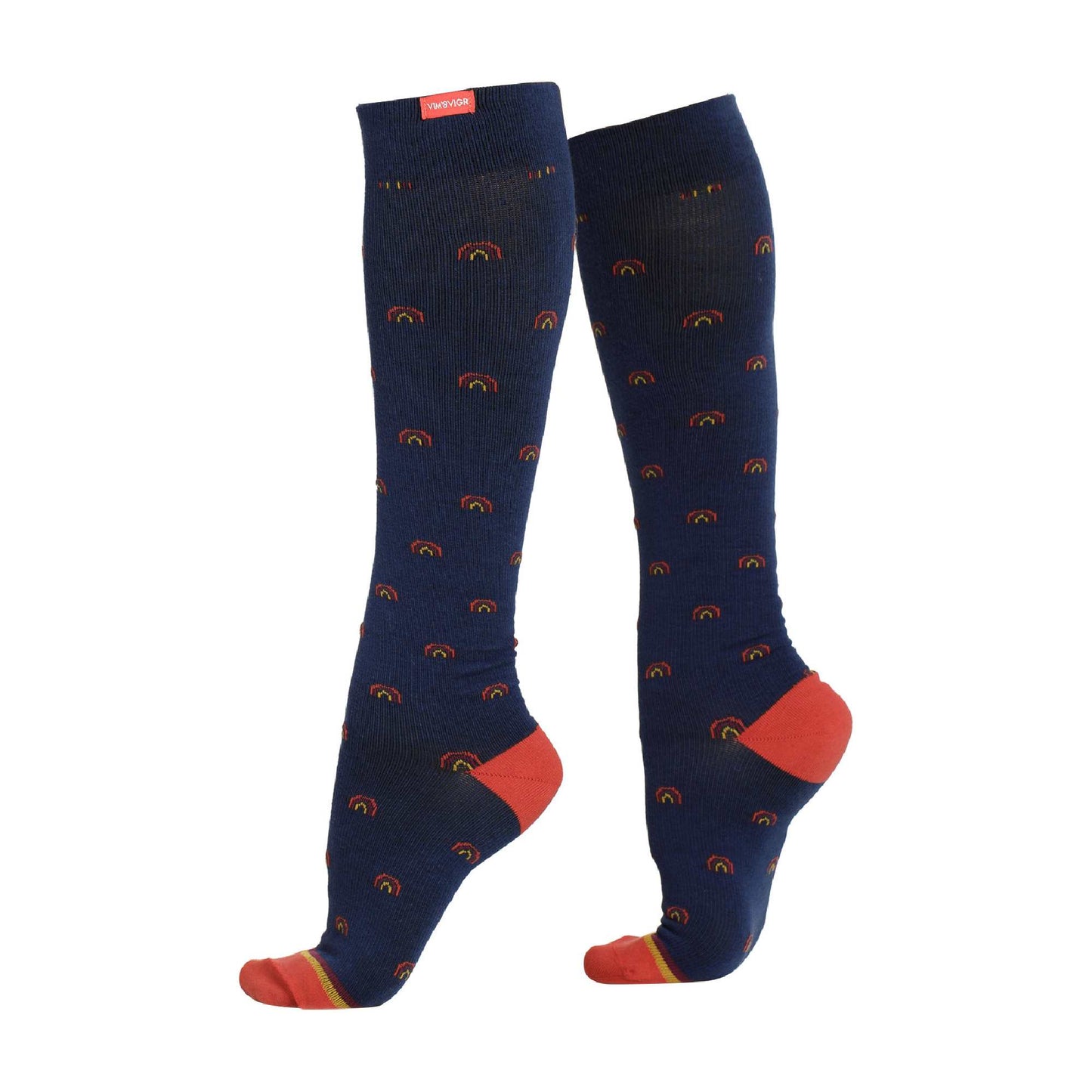 1 Pack Wide Calf Cotton Graduated Compression Socks | 15-20 mmHg