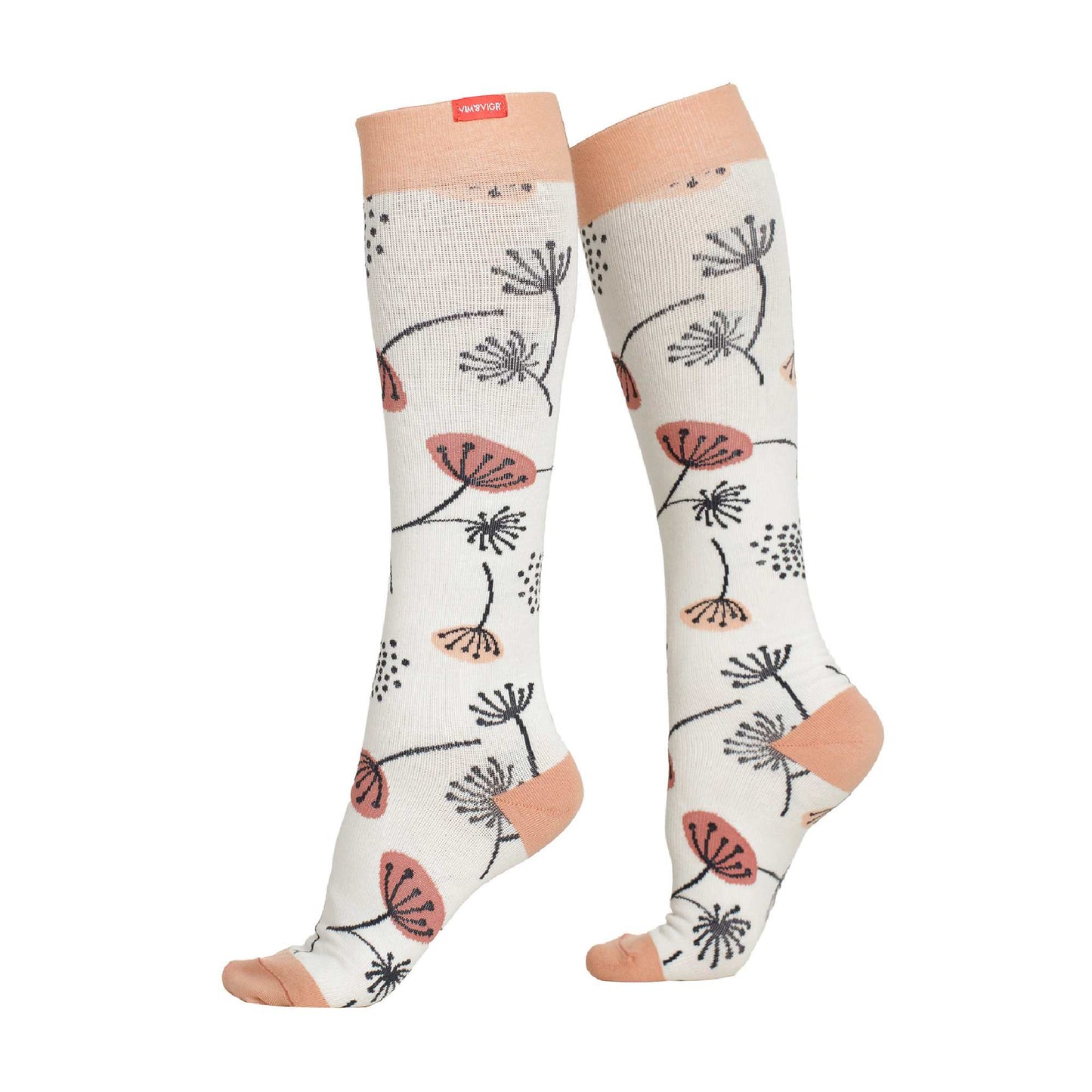 1 Pack Wide Calf Cotton Graduated Compression Socks | 15-20 mmHg