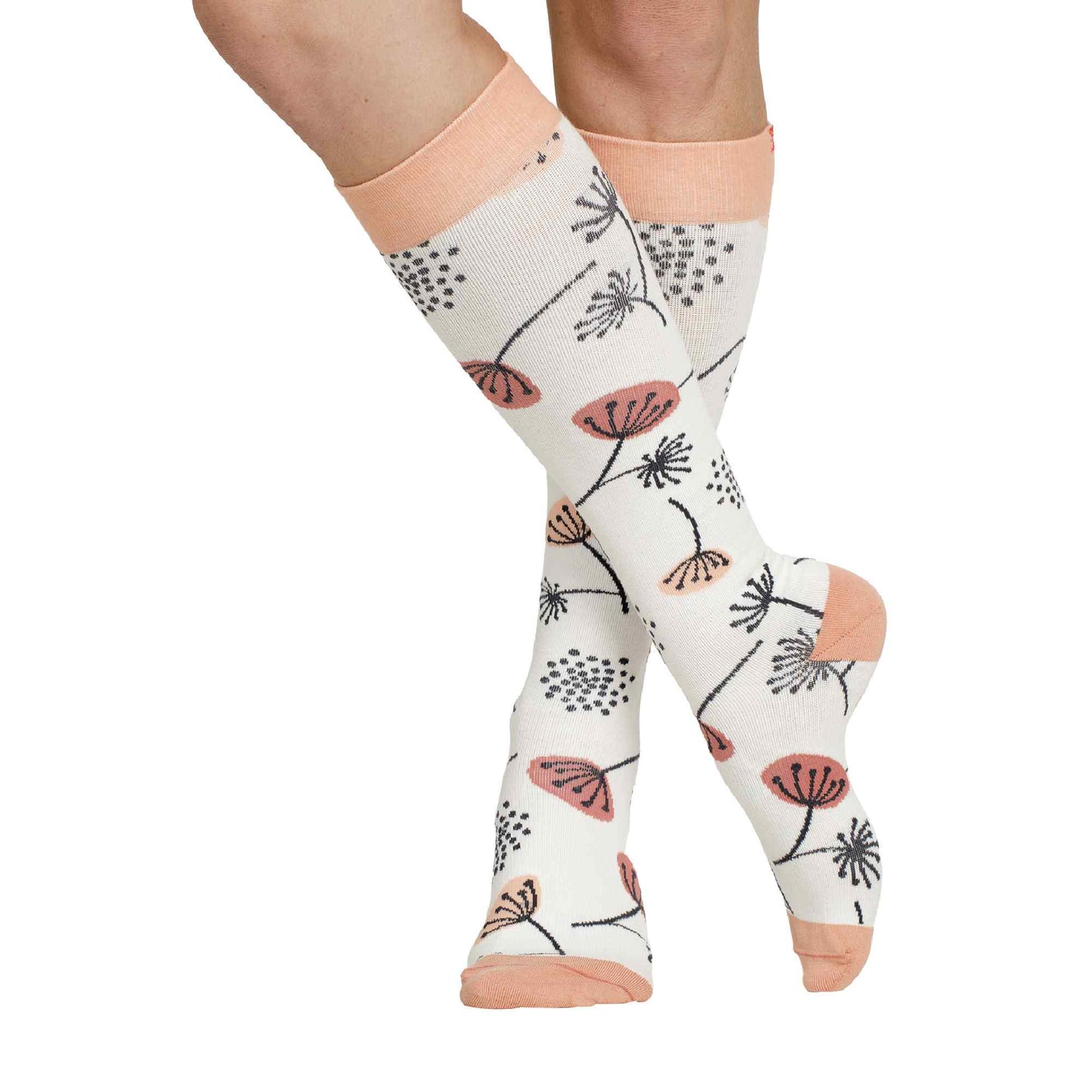 1 Pack Wide Calf Cotton Graduated Compression Socks | 15-20 mmHg