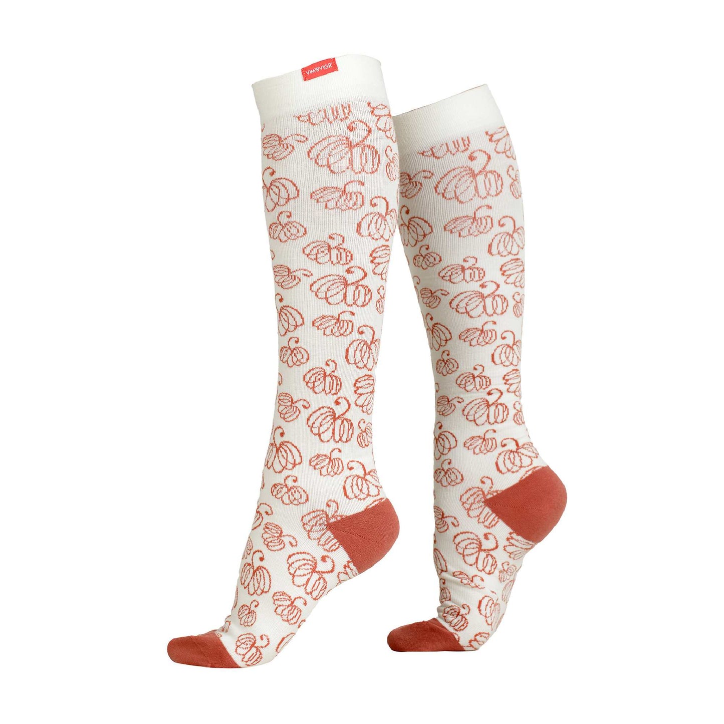 1 Pack Wide Calf Cotton Graduated Compression Socks | 15-20 mmHg