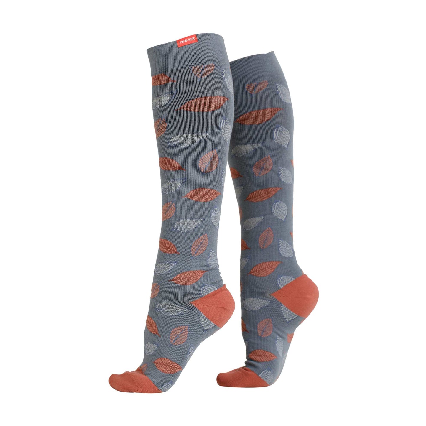 1 Pack Wide Calf Cotton Graduated Compression Socks | 15-20 mmHg