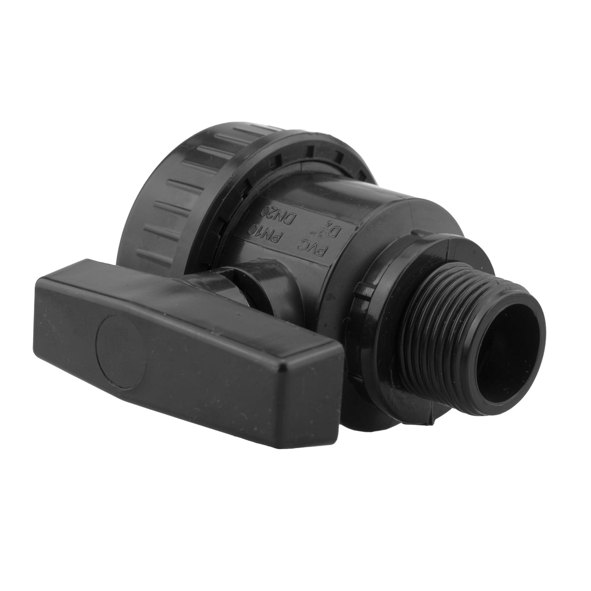 Wall Flange Kit 32mm MDPE + Large Plastic Valve & 20mm MDPE Straight