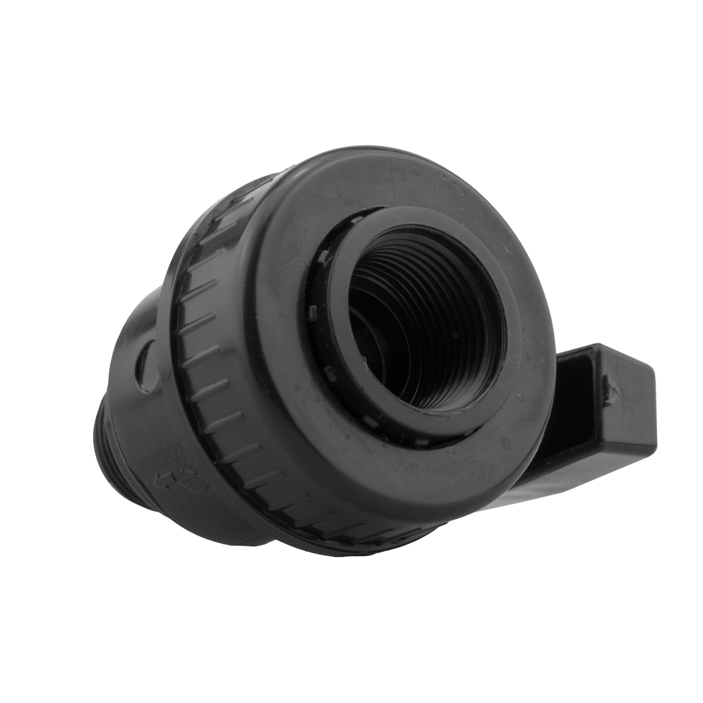 Wall Flange Kit 25mm MDPE + Large Plastic Valve and 25mm MDPE Straight