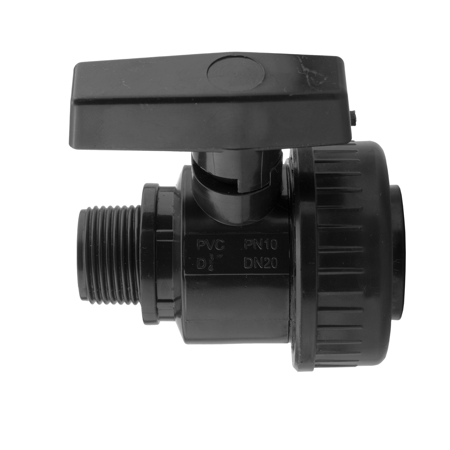 Wall Flange Kit 25mm MDPE + Large Plastic Valve and 25mm MDPE Straight