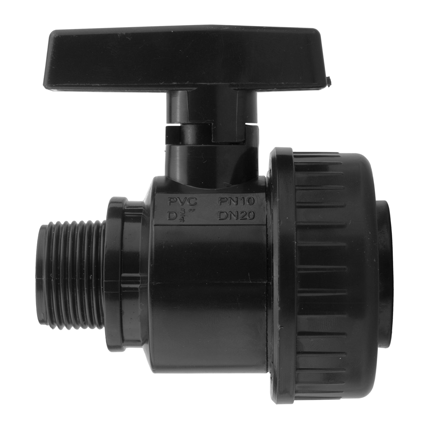 Wall Flange Kit 25mm MDPE + Large Plastic Valve and 25mm MDPE Straight