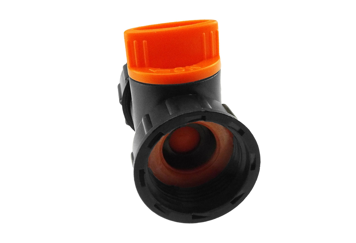 Tap Adapter with Valve 3/4in BSPM-F Black Orange for Drip Irrigation Fitting