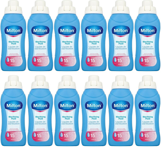 12 x Milton Strilising Fluid 500Ml