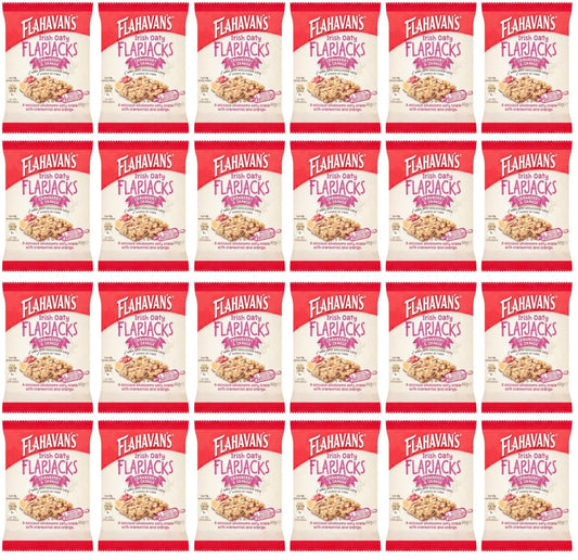 24 x Flahavan's Irish Oaty Flapjacks Cranberry & Orange 40G