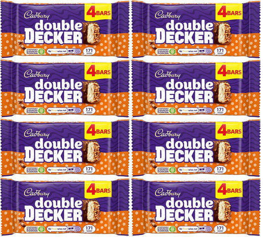 8 x Cadbury Double Decker Chocolate Bar 4 Pack 149.2G