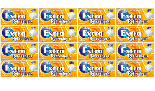 16 x Wrigley's Extra Refreshers Tropical  7Pc