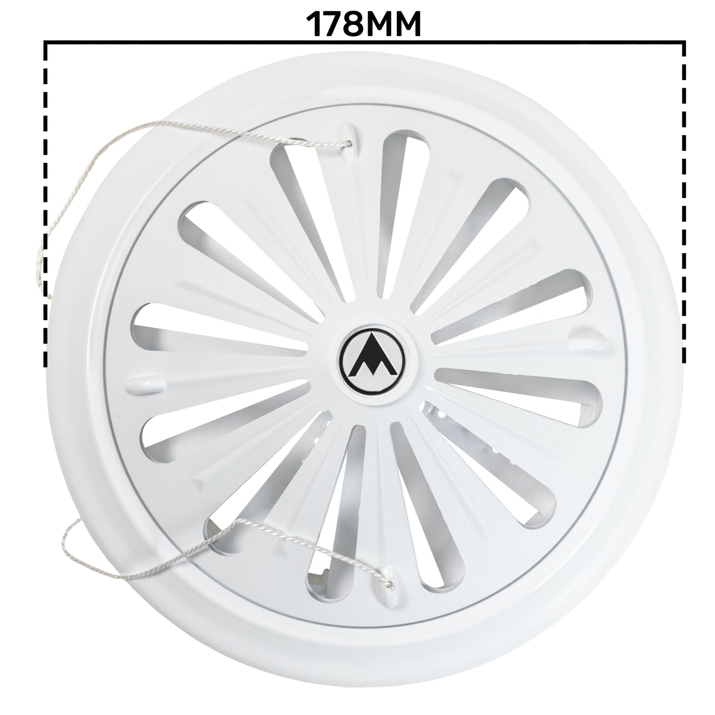 Adjustable Louvre Vent Round 80mm-160mm White