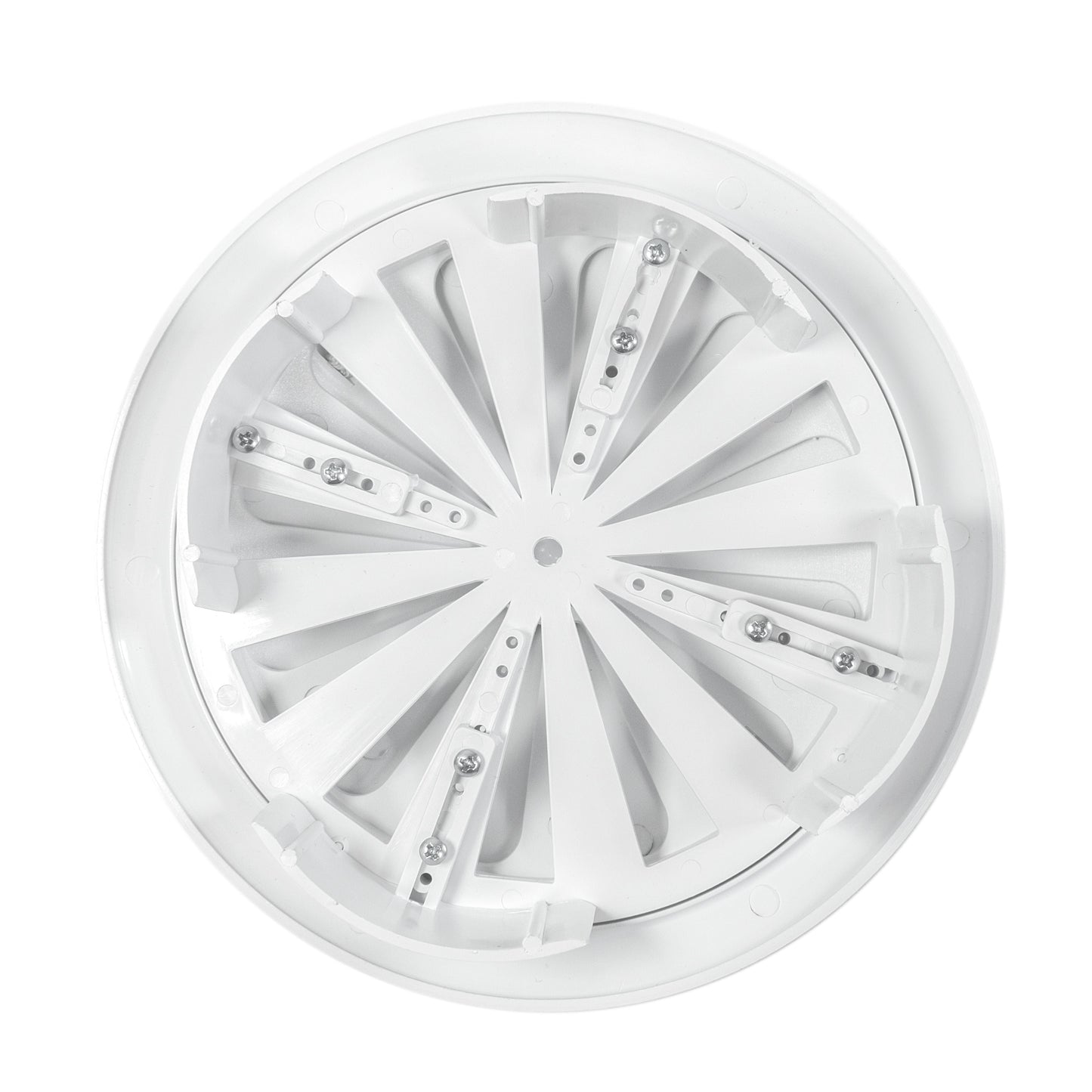 Adjustable Louvre Vent Round 80mm-160mm White